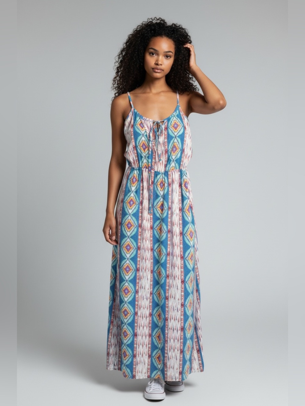 Pink rose size large maxi dress